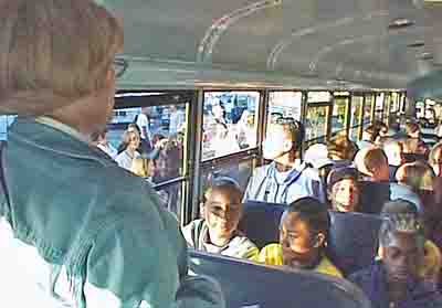 Inside Last school bus