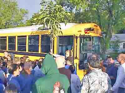 Outside Last school bus